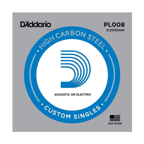 Одиночная струна для акустической и электрогитары D ADDARIO PL008