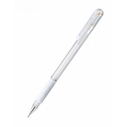 Ручка гелевая Pentel Hybrid Gel Grip 08, белая, 0,8 мм, 1 шт