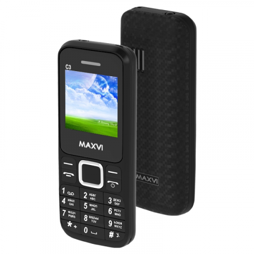 Мобильный телефон Maxvi C3 (2 SIM) Black