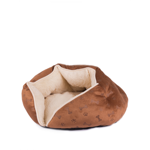 Лежанка для домашних животных Не Один Дома Релакс пуфик, коричневый, 55х55х32 см