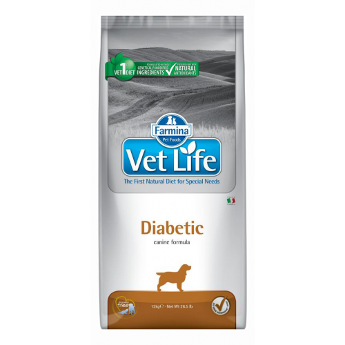 Сухой корм для собак Farmina Vet Life Diabetic, при диабете, курица, 12кг