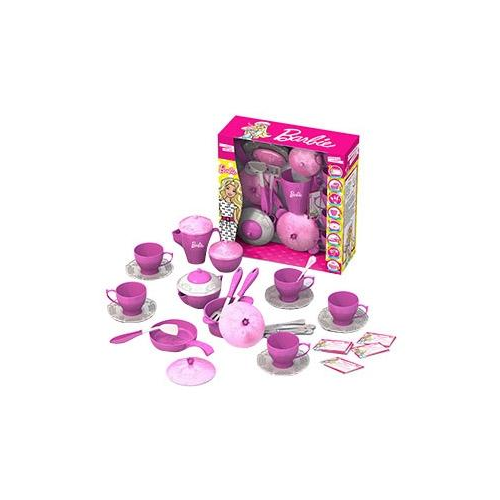 Подарочный набор дет,посуды чайный и кухонный сервиз Barbie, 38 предметов