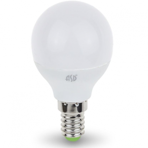Эл,лампа ASD LED-ШАР-5W Е14 3000 450Лм