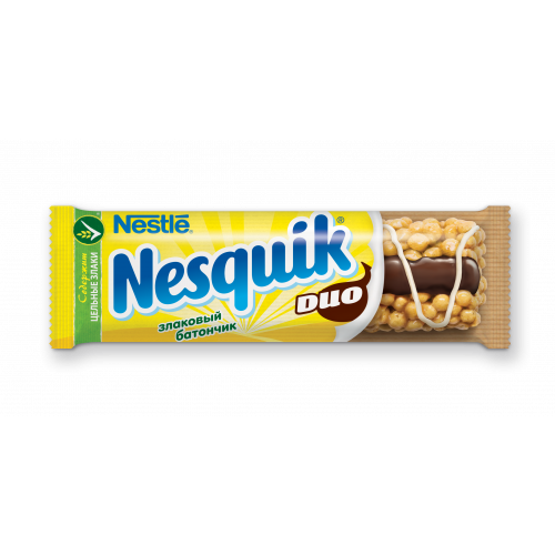 Злаковый батончик Nesquik duo обогащенный витаминами и минералами 23 г