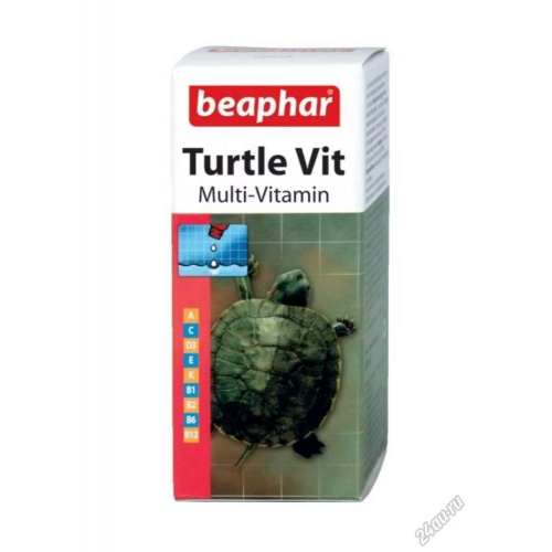 Витамины для рептилий Beaphar "Turtle Vitamine", мультивитаминный комплекс, 20 мл
