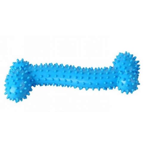 Жевательная игрушка для собак HOMEPET Косточка с шипами, голубой, длина 15.5 см