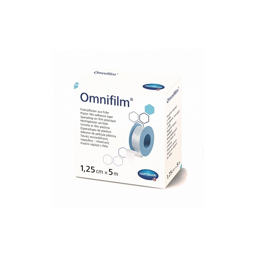 Пластырь Omnifilm фиксирующий влагостойкий для чувствительной кожи в рулоне 5 м х1,25 см