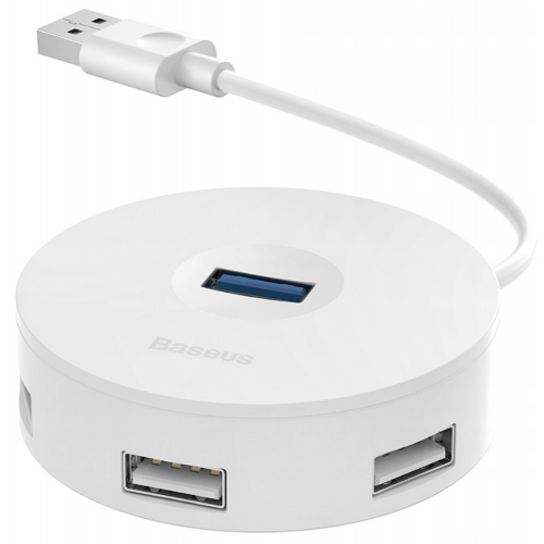 Адаптер Baseus round box USB HUB adapter White