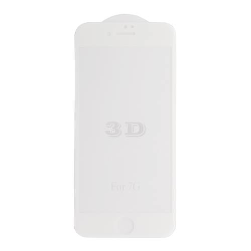 Защитное стекло LP для iPhone 7/8 Tempered Glass 3D с рамкой 0,33 мм 9H ударопрочное/белое