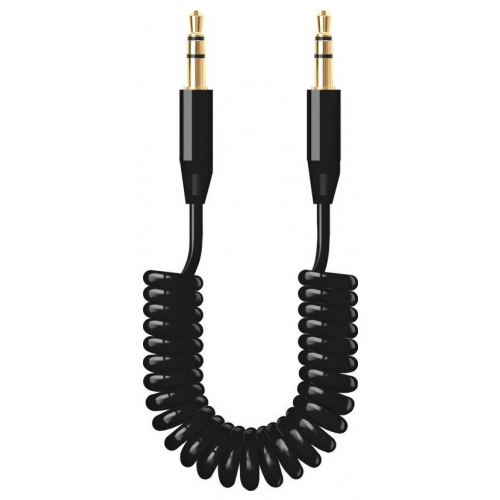 Deppa кабель AUX 1.2m curly black