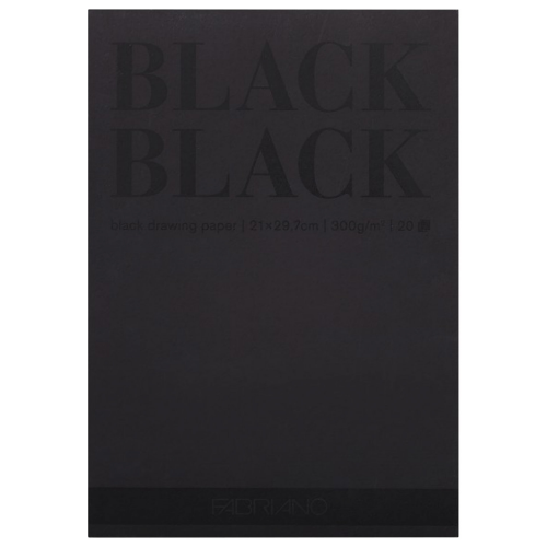 Альбом для зарисовок FABRIANO BlackBlack черная бумага, 20л. 210x297мм