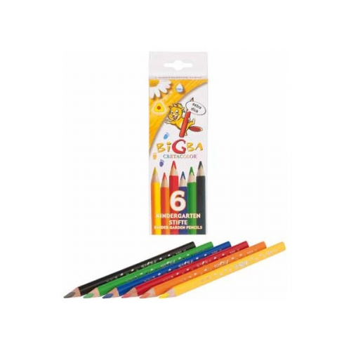 Цветные карандашиCretacoloR BIGBA, 6 цветов