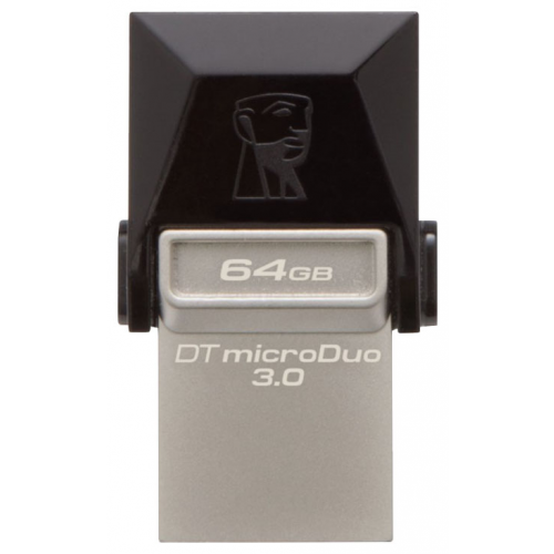 Флешка Kingston DataTraveler microDuo 64ГБ Grey/Black (DTDUO3/64GB)