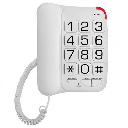 Проводной телефон teXet TX-201 White