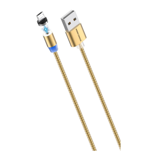 Дата-кабель Smart USB 3.0A для micro USB Magnetic More Choice K61Sm Gold