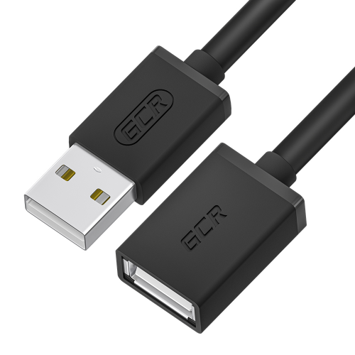 Аксессуар GCR USB 2.0 AM - AF 0.75m Black GCR-UEC6M-BB2S-0.75m