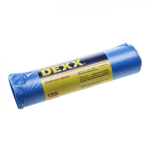 Мешки для мусора DEXX голубые 120 л 10 шт