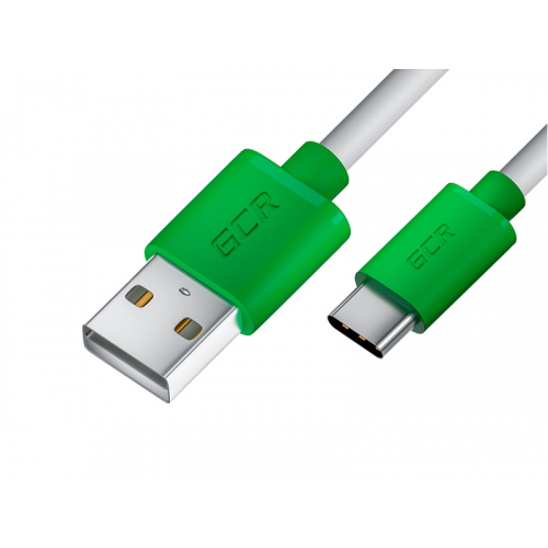 Аксессуар GCR USB - Type-C 1m 1m White-Green GCR-53246