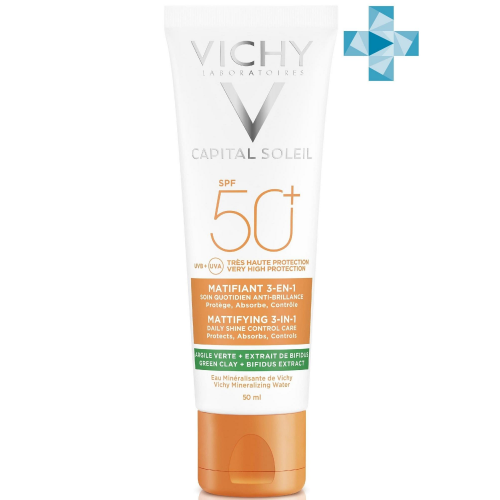 Солнцезащитный крем VICHY для проблемной кожи 3-В-1 SPF50+ 50 мл