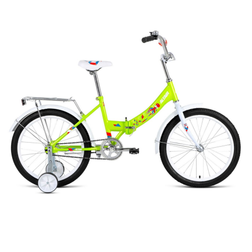 Велосипед Altair City Kids 20 Compact 2021, ярко-зеленый/черный