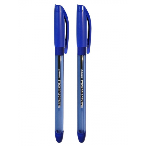 Ручка шариковая с маслянными чернилами PENAC Stick Ball Crystal, синяя (2шт)