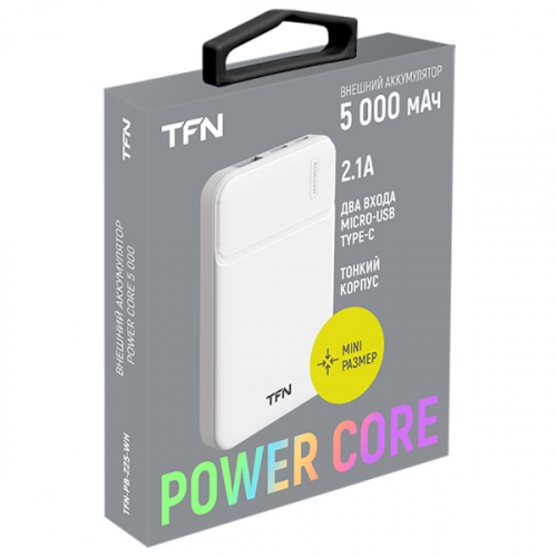 Внешний аккумулятор TFN Power Core 5000 мАч Black (PB-225-BK)