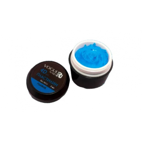 Гель-пластилин Vogue Nails голубой 4D без эффектов без липкого слоя 5 мл