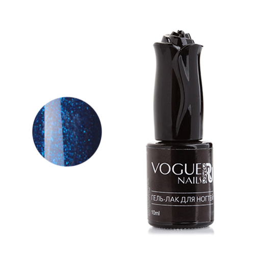 Гель-лак Vogue Nails насыщенный синий с блестками полупрозрачный 10 мл