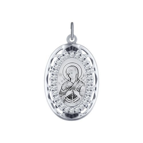 Серебряная иконка «Икона Божьей Матери Семистрельная» SOKOLOV 94100242