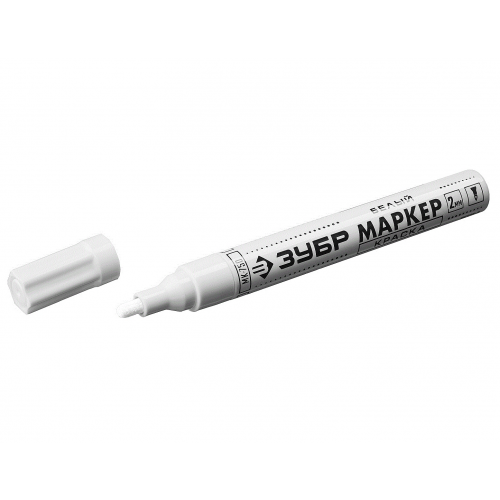 Маркер - краска МК-750 белый 2-4 мм ЗУБР 06325-8