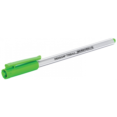 Ручка шариковая Pensan Triball 143429, зеленая, 1 мм, 1 шт