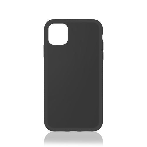 Чехол DF для iPhone 11 Pro, черный силикон с микрофиброй