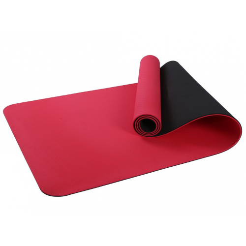 Коврик для фитнеса Larsen TPE red/black 183 см, 6 мм