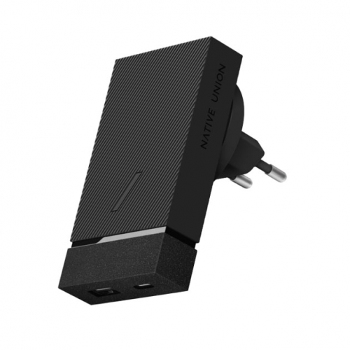 Сетевое зарядное устройство NATIVE UNION Smart Charger, 1 USB/1 USB Type-C, grey