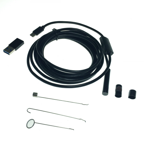 Водонепроницаемый эндоскоп USB type C+USB3.0, 3.5м с подсветкой EndstyC3 Espada