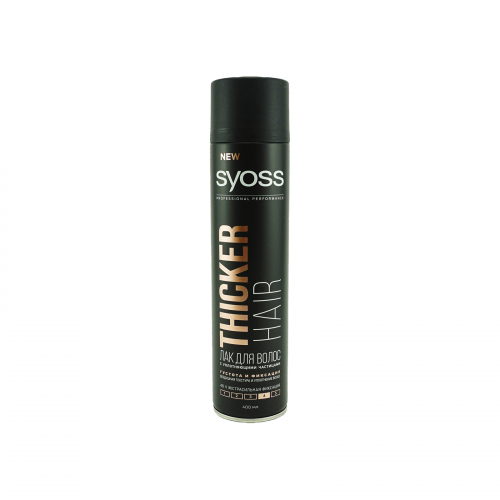 Лак для укладки волос Syoss Thicker Hair экстрасильная фиксация 4, 400 мл