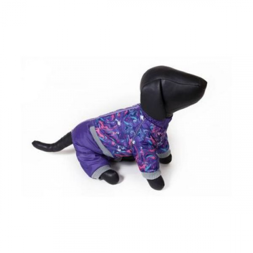 Комбинезон для собак Зоо Фортуна теплый, женский, фиолетовый, длина спины 40 см
