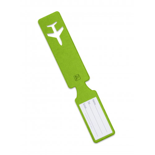 Багажная бирка на чемодан / Бирка для багажа и сумок в самолет Flexpocket зеленая