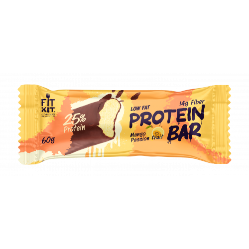 Протеиновый батончик FIT KIT Protein Bar "Манго-маракуйя" (коробка, 20 штук по 60 гр )