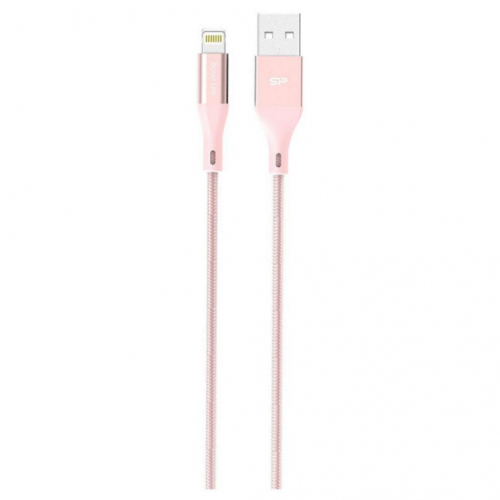 Кабель Silicon Power Lightning-USB для iPhone, iPad, iPod 1м, нейлон, Pink