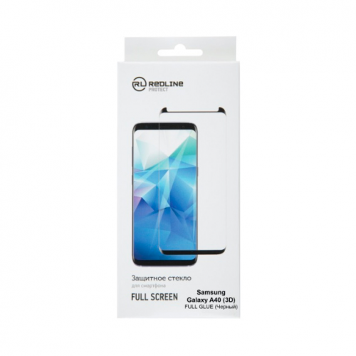 Защитное стекло для смартфона Red Line для Samsung Galaxy A40, FScreen(3D) TG FG Black