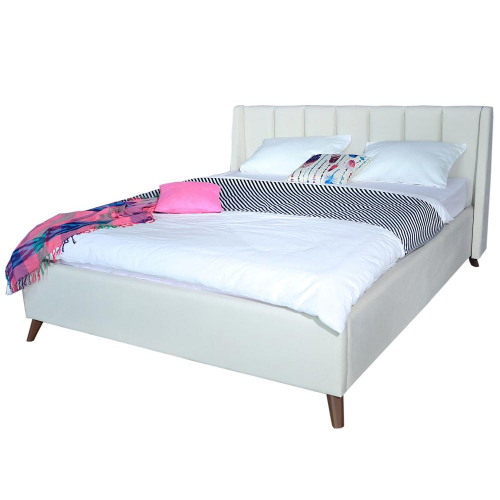 Мягкая кровать Betsi 1600, П/М, ткань, Бежевый Браво 80-НМ0268