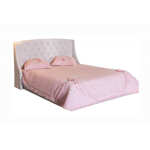 Мягкая интерьерная кровать Стефани 1600, П/М, ткань, Бежевый Браво 80-НМ0043