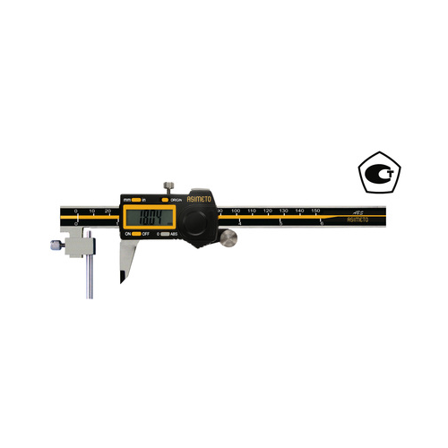 ASIMETO 316-06-2 Штангенциркуль цифровой для измерения толщины стен труб 0,01 мм, 0-150 мм, ABS
