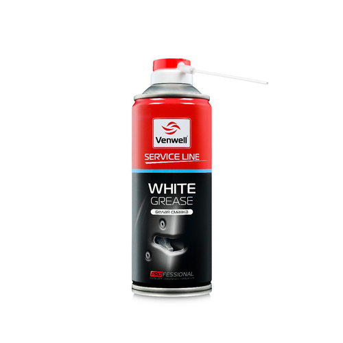 VENWELL VW-SL-047RU Смазка водоотталкивающая белая c PTFE White Grease (аэрозоль) 400мл