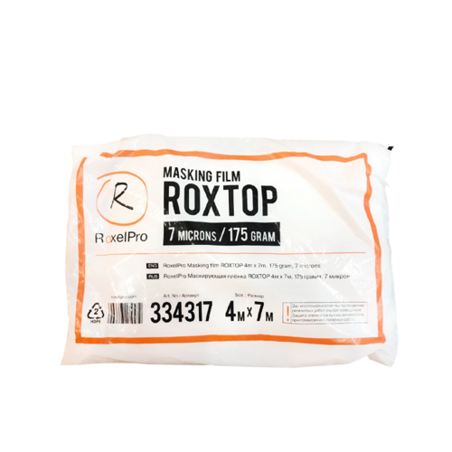 ROXEL ROP334316 Маскирующая плёнка ROXTOP 4 м х 6 м, 150 г, 7 микрон, инд.упаковка