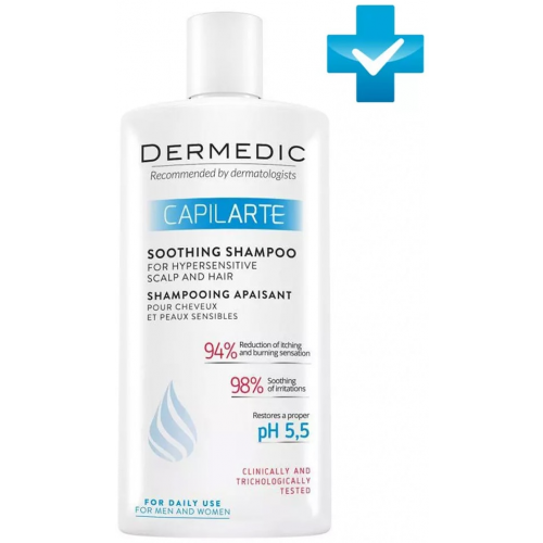 Шампунь для волос Dermedic Capilarte успокаивающий для чувствительной кожи головы 300мл Dermetic