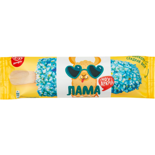 Мороженое Инмарко Лама молочное Попкорн - сладкая вата 60г