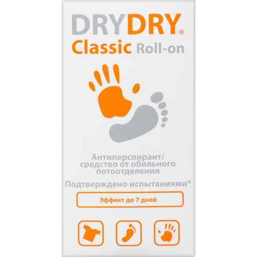 Средство от обильного потоотделения Dry Dry Classic Roll-on 35мл
