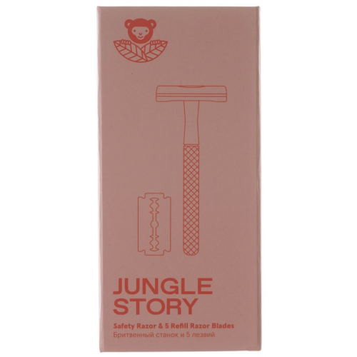 Бритвенный станок Jungle Story Peach + 5 лезвий
